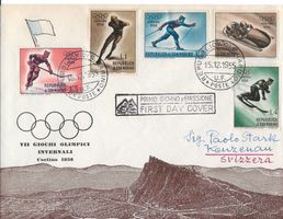 San Marino, Olympische  Winterspiele Cortina, 1956, FDC