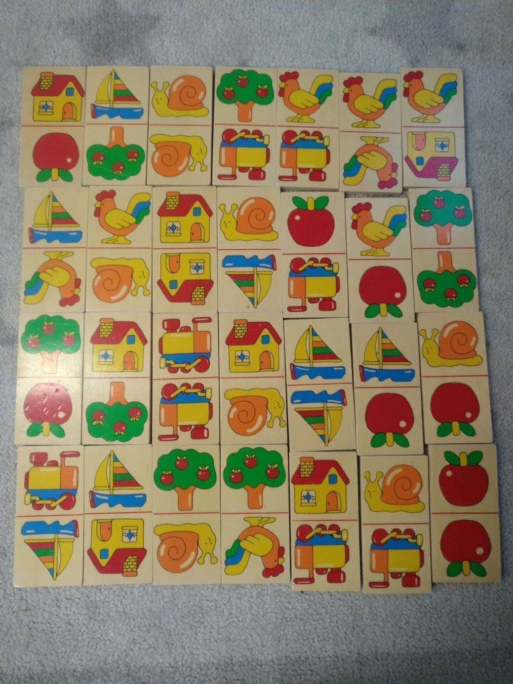 Giocattoli: 28 Kinder Domino aus Holz – Usato da Dierikon venduto da oldmeetsnew