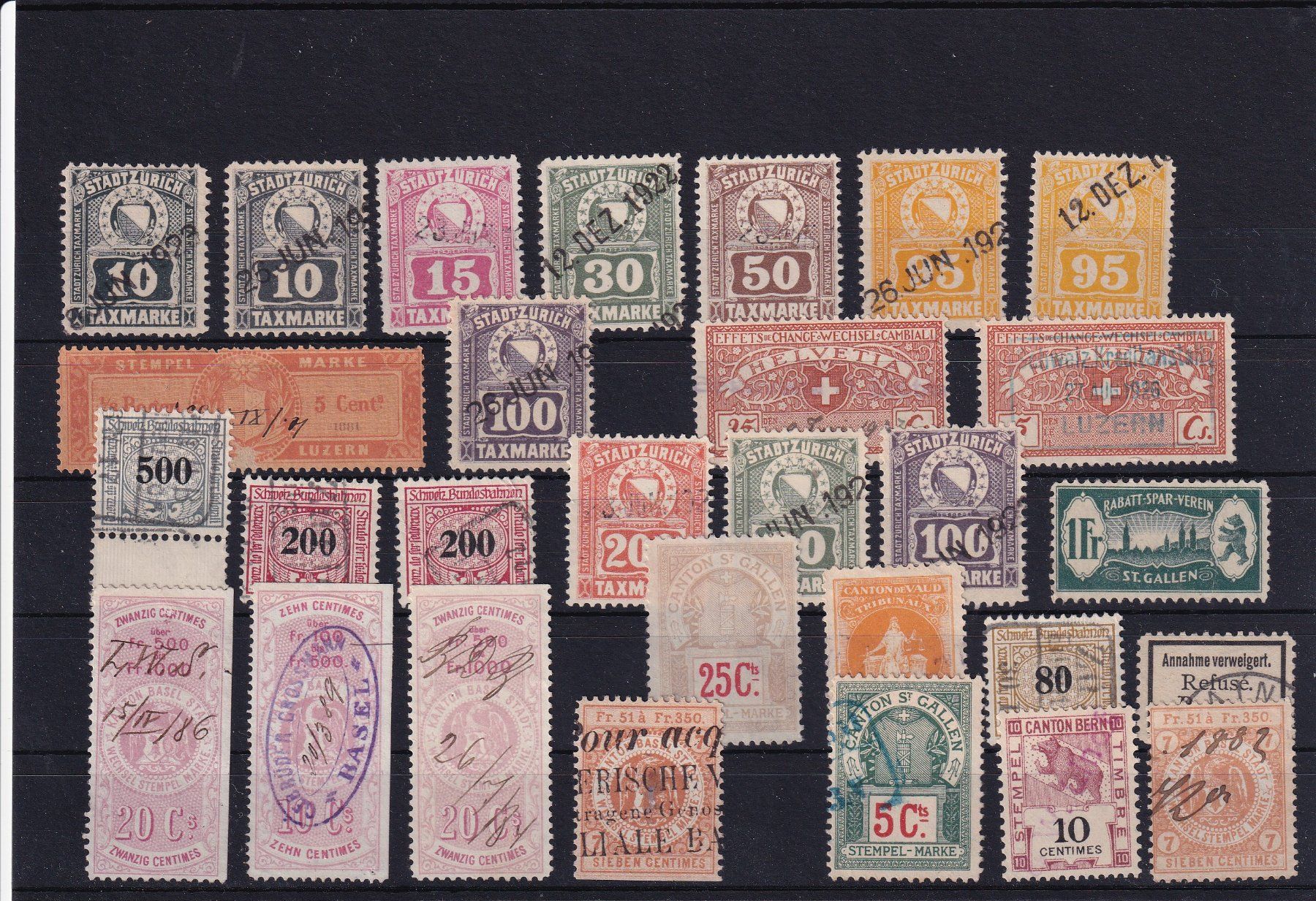 Tous les timbres: Steuermarken – D'occasion à Birsfelden par chr_yq2g