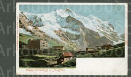 AK Farblitho Kleine Scheidegg BE und Jungfrau ≈ 1903