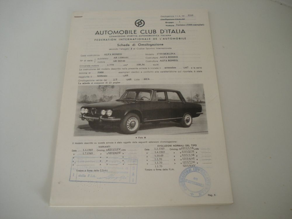 ALFA ROMEO 1750 BERLINA Kaufen auf Ricardo