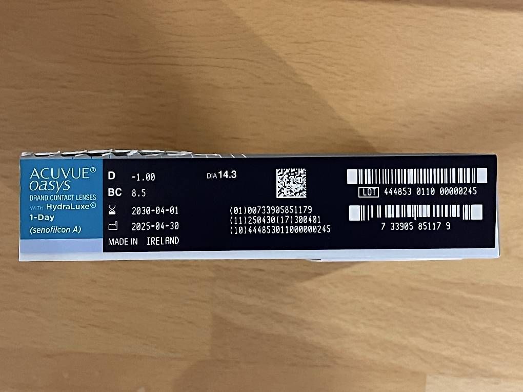 Lenti a contatto: 75 Tageslinsen ACUVUE oasys HydraLuxe – Nuovo e nell'imballaggio originale da Wuppenau venduto da Karin0201 1