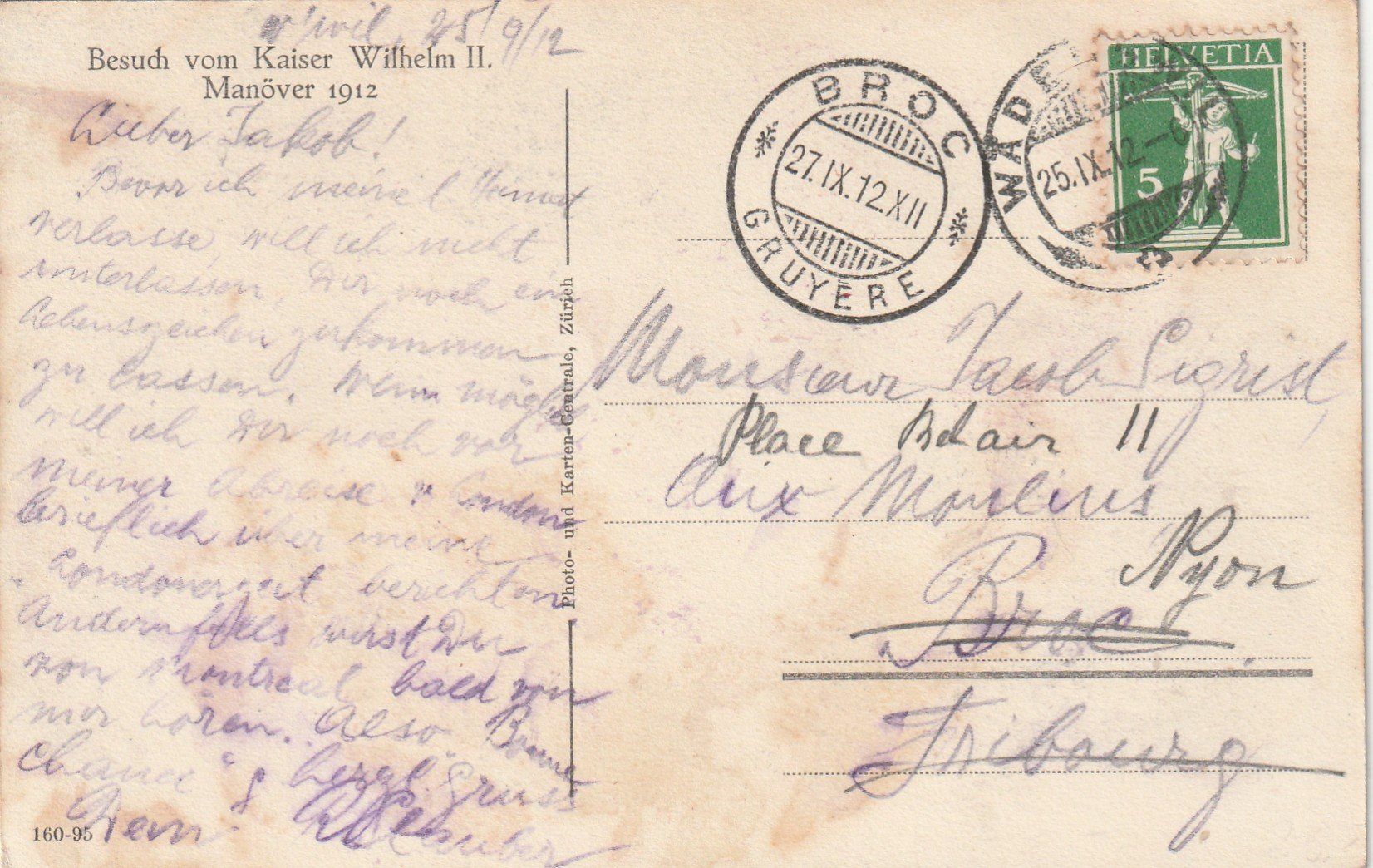 Cartoline postali: Manöverbesuch 1912 – Usato da Rorschacherberg venduto da fratovi2 1