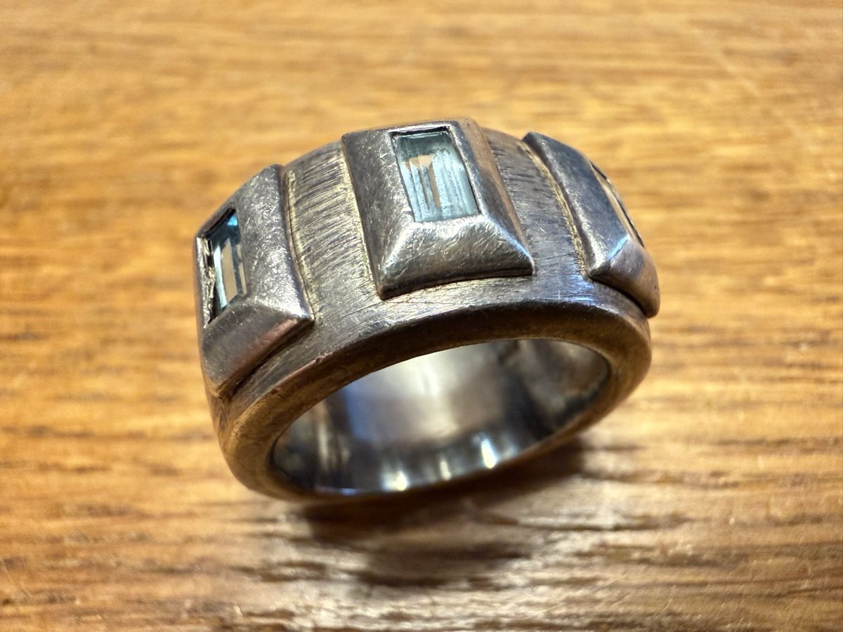 Ringe: Ring Silber mit blauen Steinen  Fingerring Sterling – Gebraucht aus Goldach von Donpancho