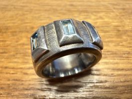 Ring Silber mit blauen Steinen  Fingerring Sterling