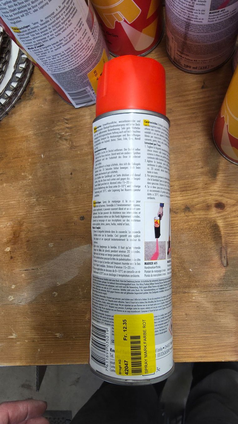 Colori: Boden Markierspray rot – Nuovo (secondo la descrizione) da Schönengrund venduto da nae_8cty 2