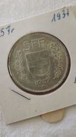 5 Franken 1937, Silber, Sammlerstück (WA3)