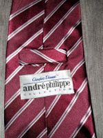 Krawatte Andre Philippe Seide bordeaux gestreift neu