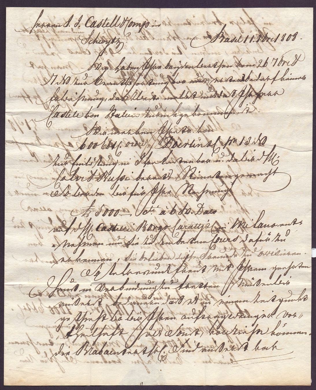 Tutti i francobolli: Basel, 1808 – Usato da Flamatt venduto da samowarow 4