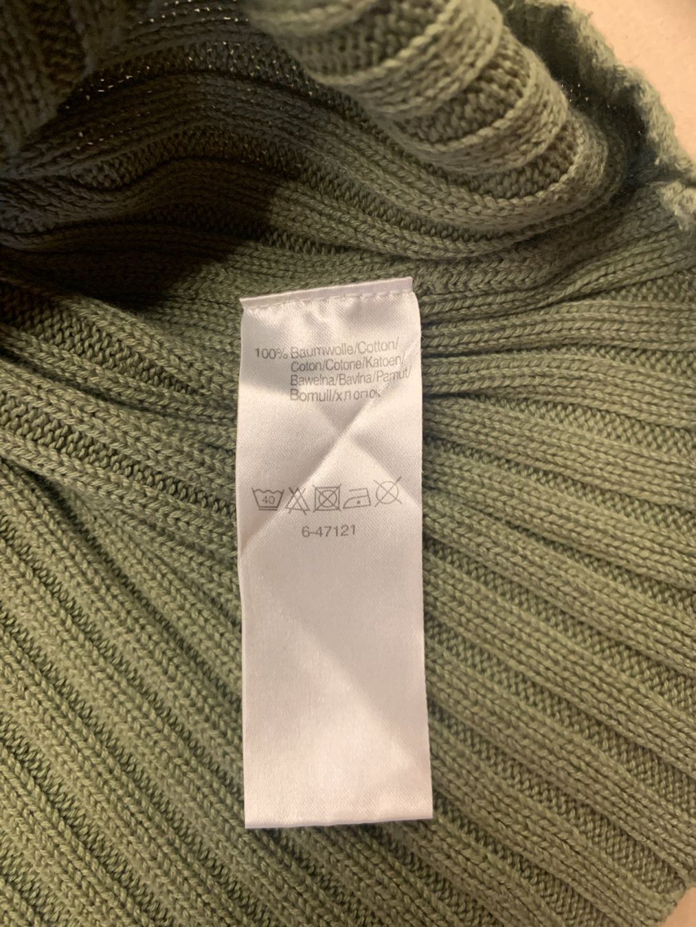 Pulls & Sweat-shirts: Pullover aus 100 % Baumwolle, mintgrün, gerippt, mit V-Aussc – D'occasion à Chalais par Decoarts.art 3