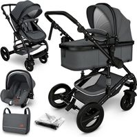 KIDUKU 3 in 1 Kinderwagen Komplettset