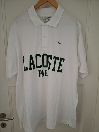Polo Lacoste blanc, taille 4XL, parfait pour l'été !