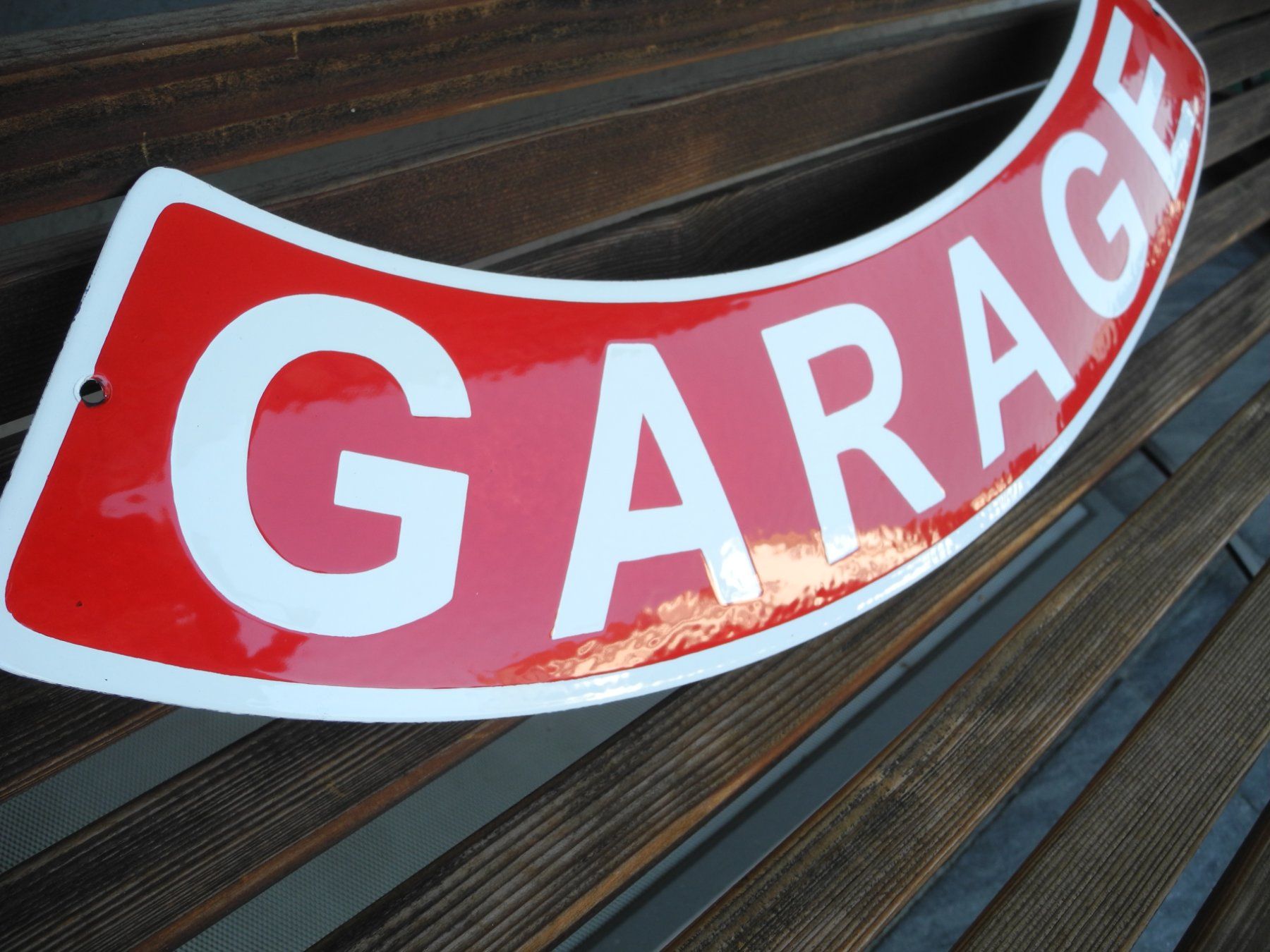 Insegne: GROSSES GARAGE EMAILSCHILD – Usato da Reinach AG venduto da Huckleberrysix 2