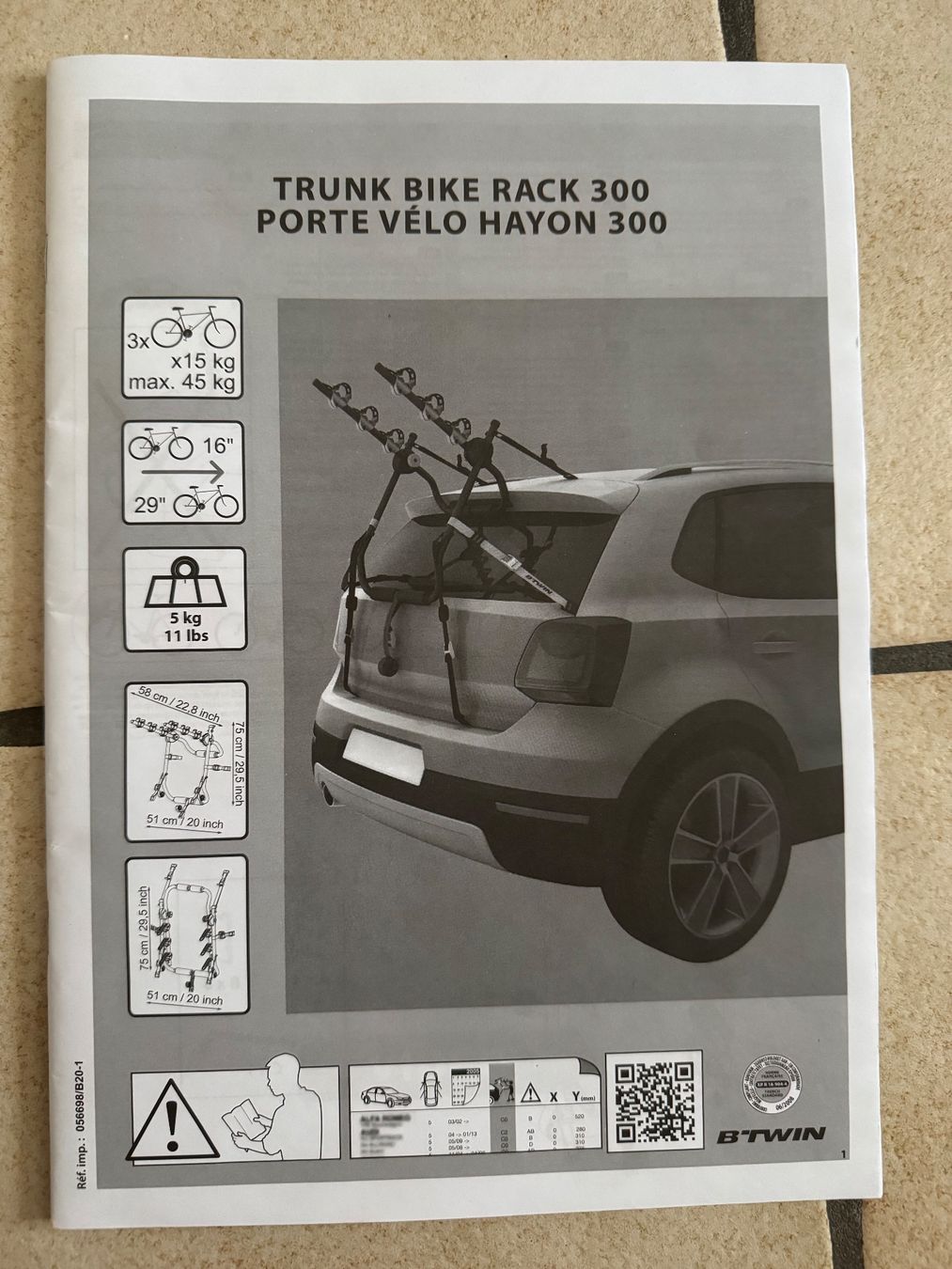Decathlon Supporti per biciclette: Porte-vélo coffre B'Twin 300 - Decathlon – Usato da Cressier FR venduto da arnoos 1