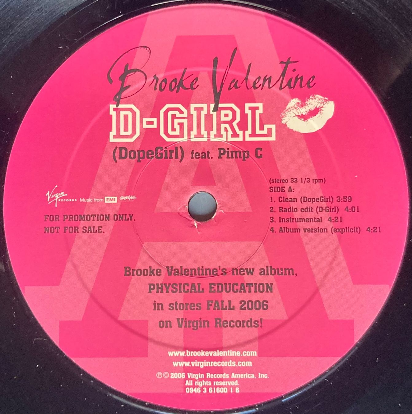 Dischi in vinile: BROOKE VALENTINE FEATURING PIMP C - D-GIRL – Usato da Poliez-Pittet venduto da Newtown-Records 2