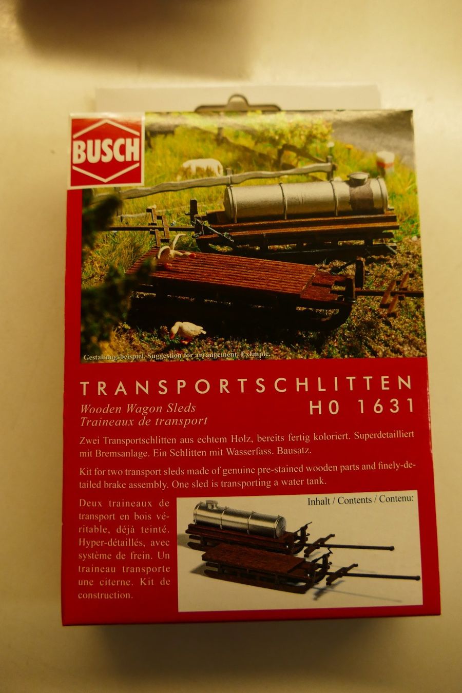 Busch Modellini di ferrovie: Busch H0: Transportschlitten – Nuovo e nell'imballaggio originale da Niederhasli venduto da rail-duerst