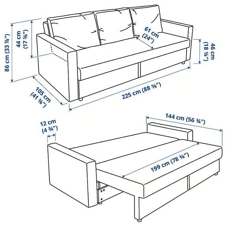 Divani: FRIHETEN 3er-Bettsofa, Bomstad schwarz – Usato da Niederrohrdorf venduto da happywelt 2