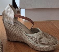 Keilabsatz Sandalen Damen beige Grösse 36 gebraucht