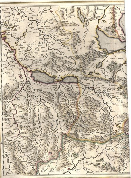 Landkarten & Atlanten: Aargau  Kupferstichkarte um 1630 – Gebraucht aus Rafz von Helvet32 2