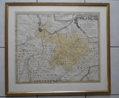 Basel. Prachtvolle Landkarte von 1767 in gediegenem Rahmen.