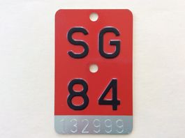 Velonummer SG 84