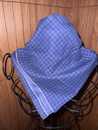 Christian Dior Vintage Tuch in Navy Blau