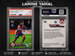 2023-24 Topps Now UCL Lamine Yamal RC PSA 9 Fc Barcelona