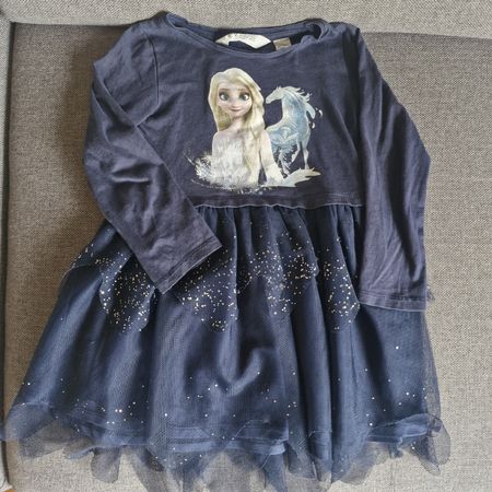 ✨️H&M Kleid von Frozen Elsa in dunkelblau 98/104 ✨️