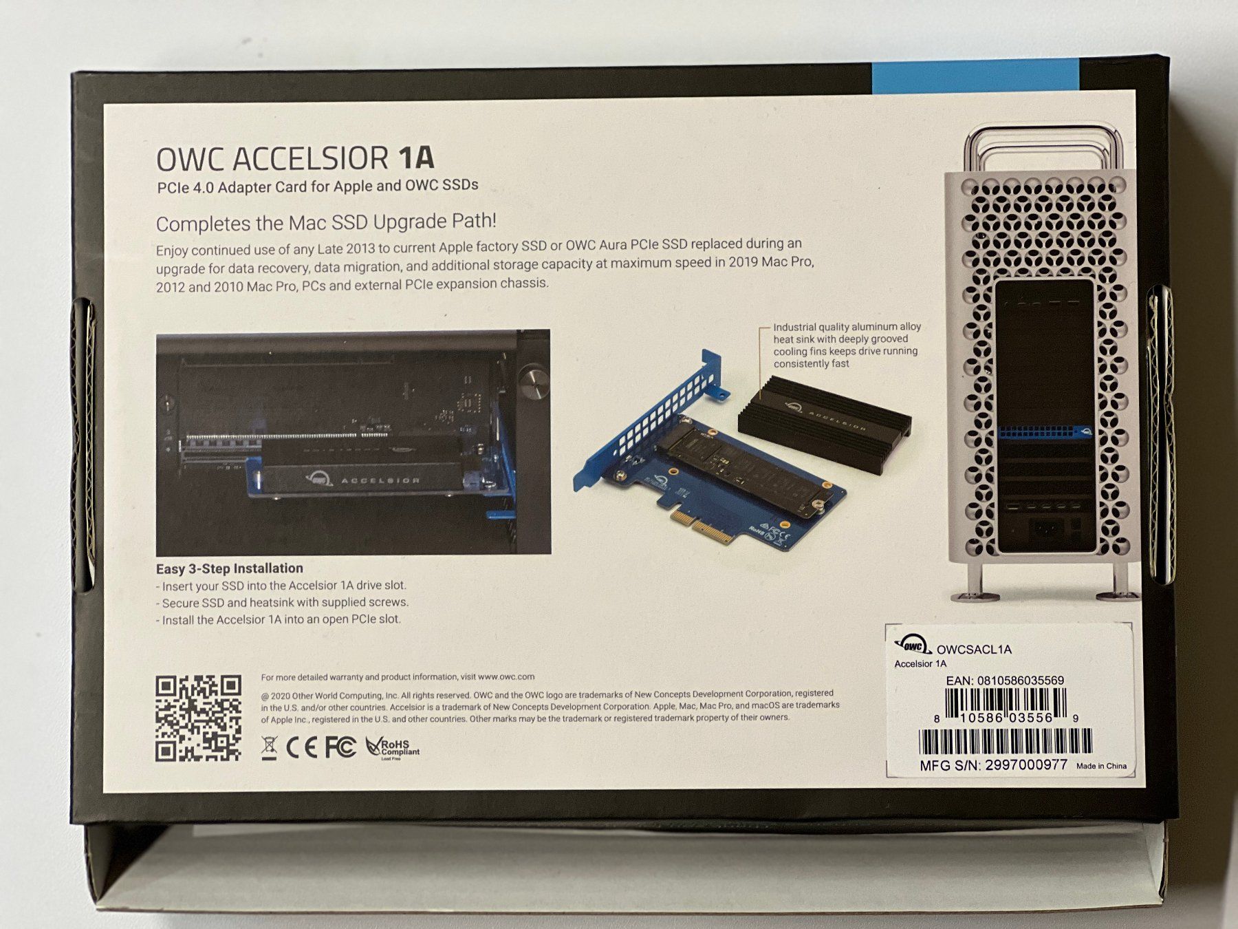 OWC Unità & Adattatore: OWC Accelsior 1A PCIe Adapter – Nuovo (secondo la descrizione) da Konolfingen venduto da LivingRec 1