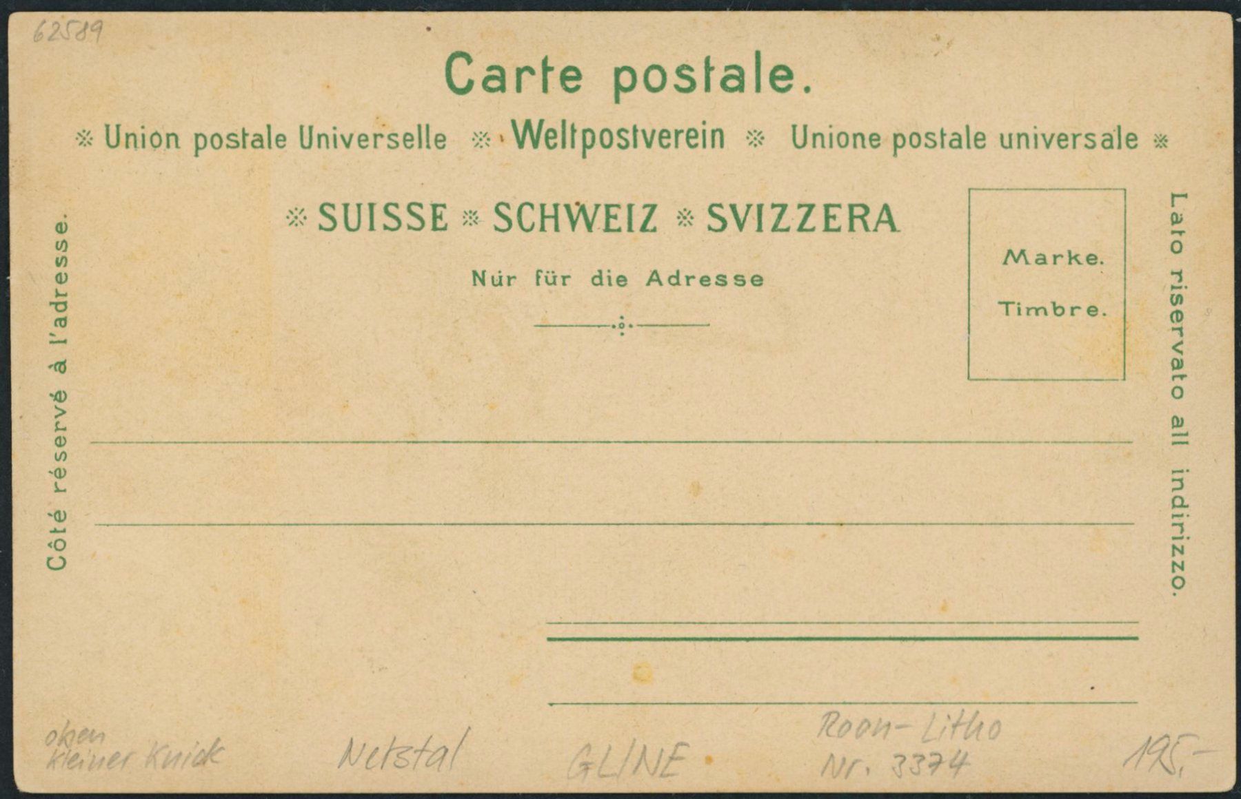 Ansichtskarten: GL Netstal - Litho – Neu (gemäss Beschreibung) aus Schindellegi von stationary 1