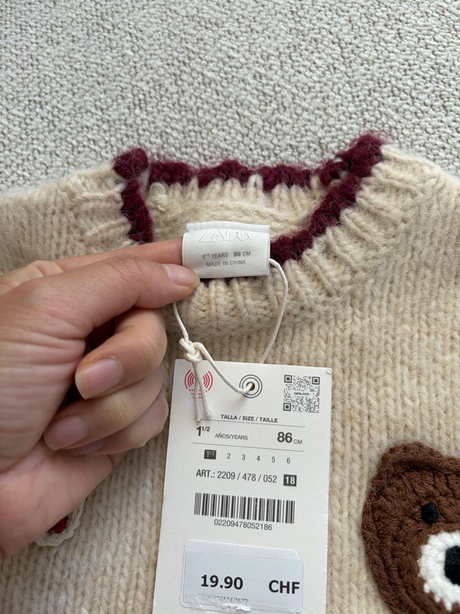 Zara Lotti & Set di vestiti: Zara Kinder Pullover beige Grösse 86 neu – Nuovo e nell'imballaggio originale da Zürich venduto da dor_9l9g 2