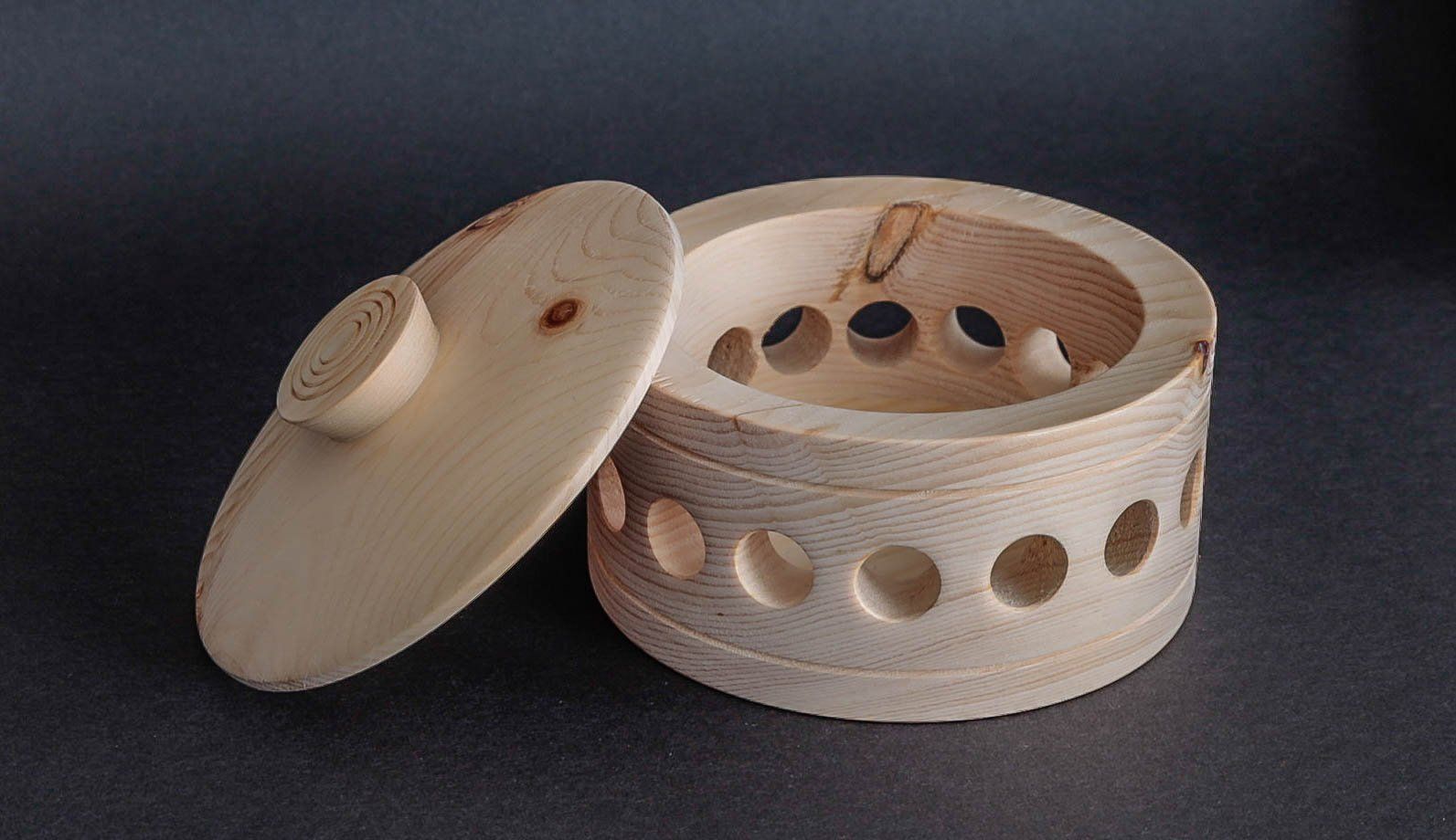 Articoli in legno: Duftdose mit Deckel, Arvenholz – Nuovo (secondo la descrizione) da Wil SG venduto da Fischweiher42 1