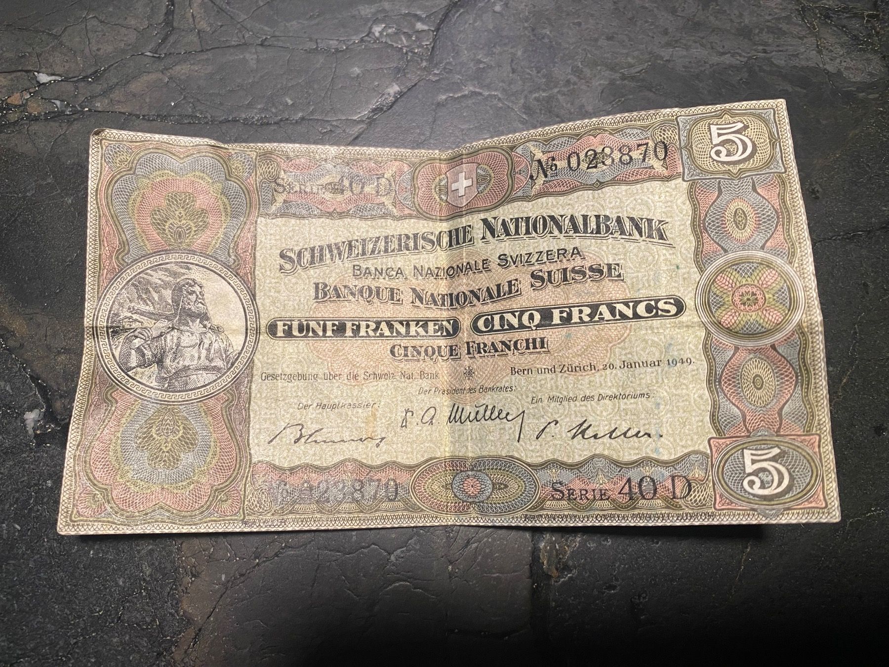 Banconote: Diverse alte Banknoten – Usato da Basel venduto da Gundeli-25 4