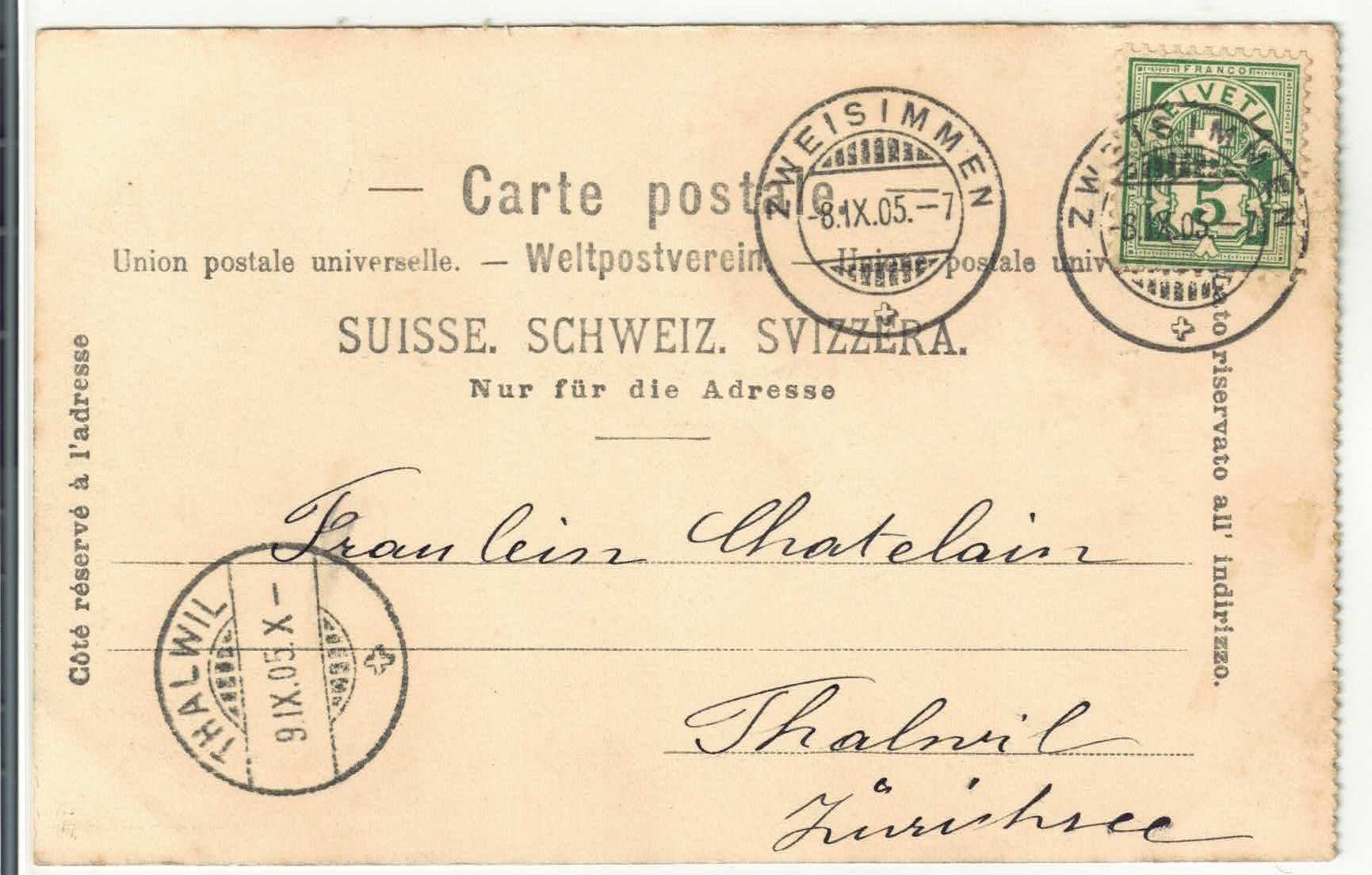 Cartoline postali: Zweisimmen - Laubegg-Fall – Usato da Ettingen venduto da Kartenplanet 1