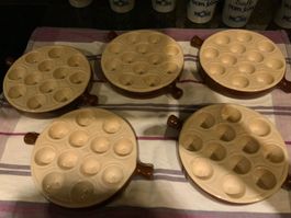 5 Schneckenpfannen braun 12 Mulden