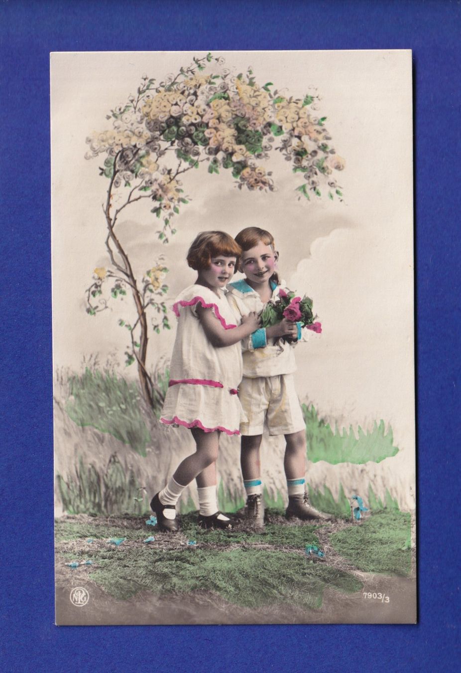 Cartoline postali: ENFANT - Joli petit couple – Usato da Pully venduto da nicecards-shop