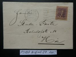 PJ 1917 Nr. J7 auf Brief