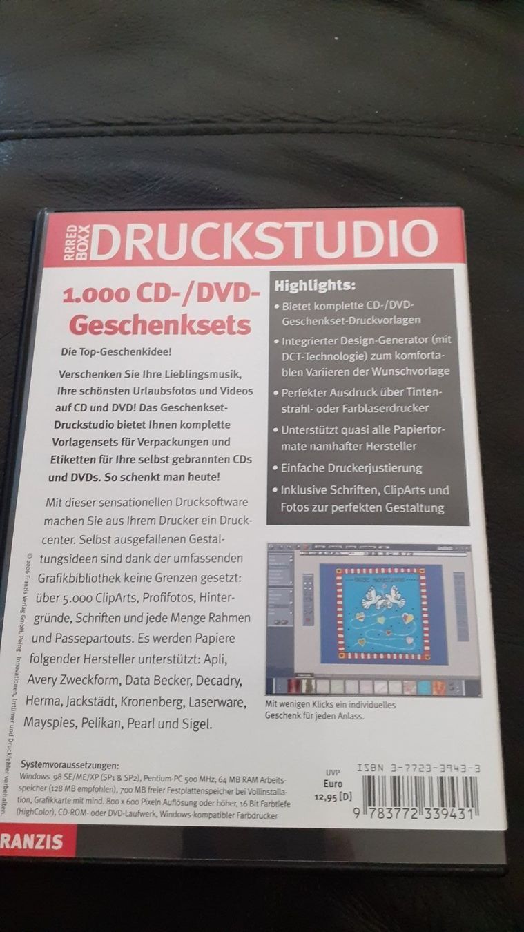 Software: Druckstudio: 1000 CD- / DVD-Geschenksets – Nuovo (secondo la descrizione) da Urtenen-Schönbühl venduto da Lari1 2