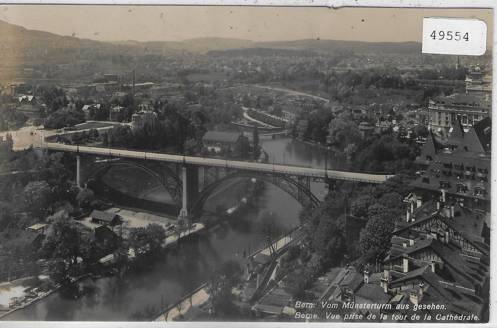Ansichtskarten: Bern - Vom Münsterturm aus gesehen – Gebraucht aus Ettingen von Kartenplanet