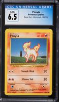 Vintage 1999 Pokemon Base Set Ponyta #60 CGC 6.5 EXMT+