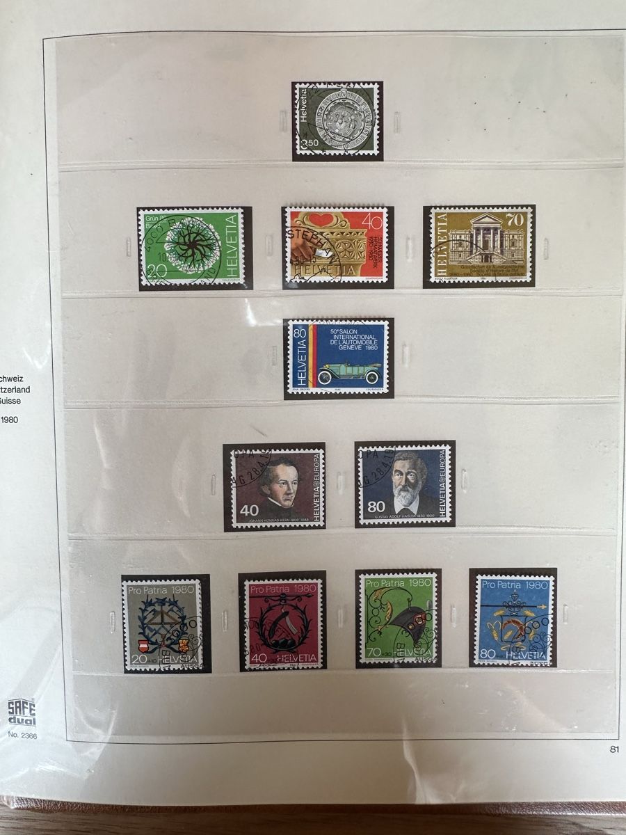 Tutti i francobolli: Schweiz - Linder Safe Dual 1960 - 1982 o – Usato da Schmitten / FR venduto da Samsara169 7