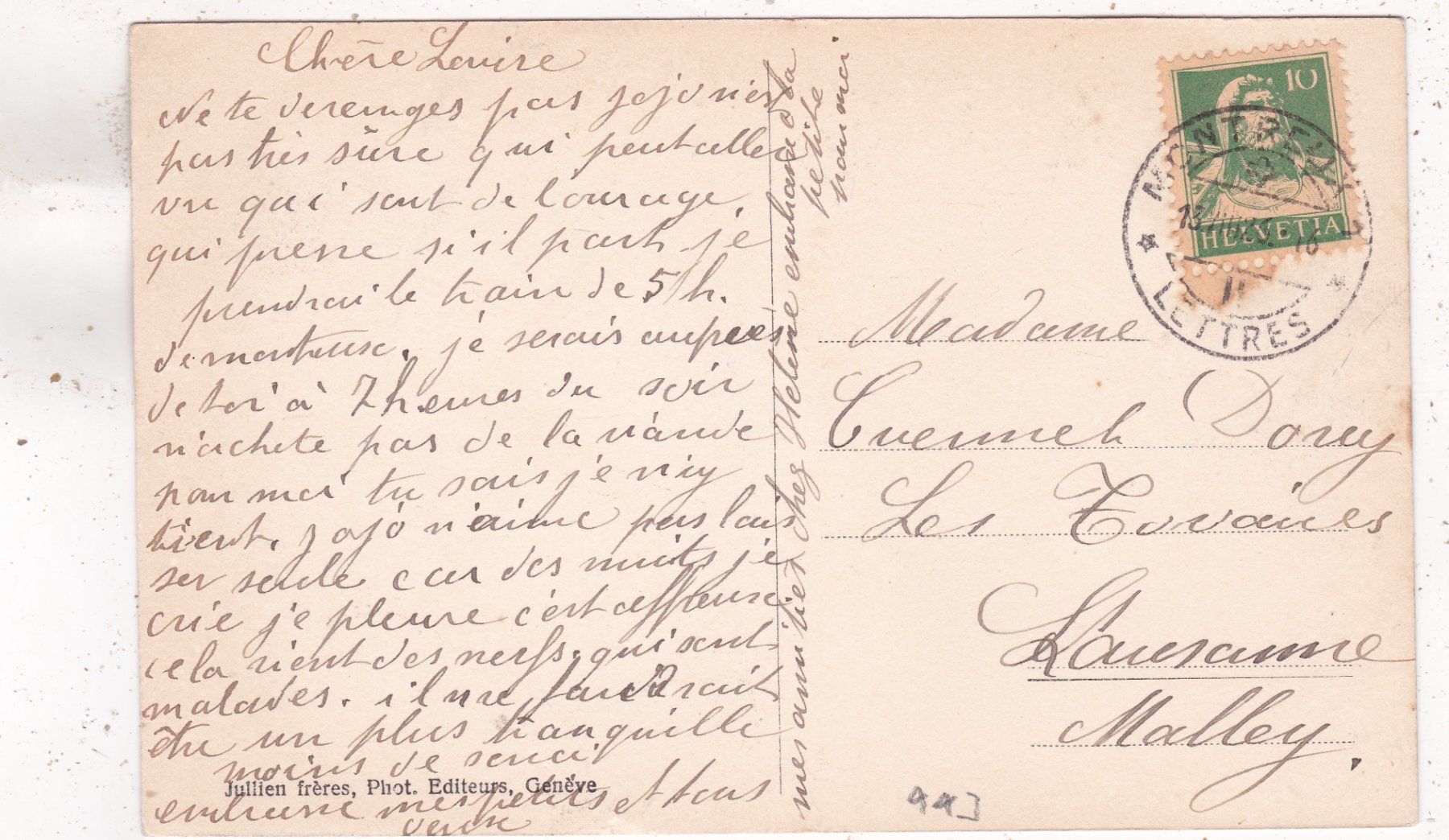 Cartoline postali: Barque du Léman 1926 – Usato da Herisau venduto da Lisegrat2008 1