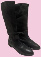 Schwarze Lederstiefel, Gr. 38.5, Top Zustand😍