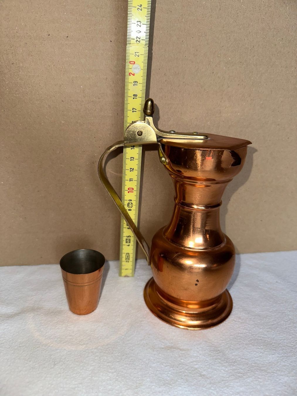 Caraffe: Pichet et gobelet en cuivre Egro – Usato da Ste-Croix venduto da BuffetSC 5