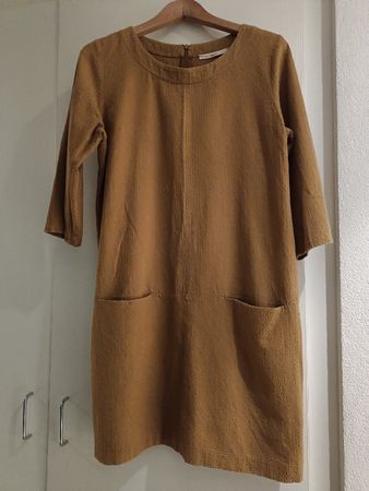 Robe Courte En Lin Gris Foncé Comptoir Des Cotonniers - Taille 36 - Occasion Très Bon état