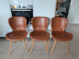Esszimmerstühle braun Set 3 sehr guter Zustand