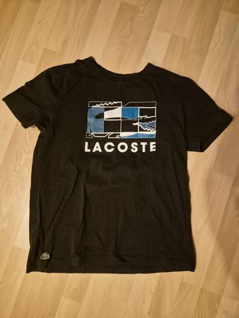 T-Shirt Lacoste schwarz mit Grafik Print Grösse L