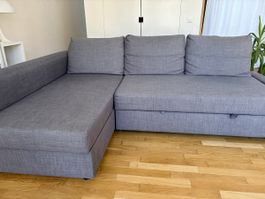 Ecksofa Schlafsofa grau mit Stauraum guter Zustand