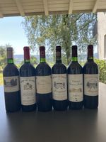 6 Flaschen Bordeaux gemäss Fotos
