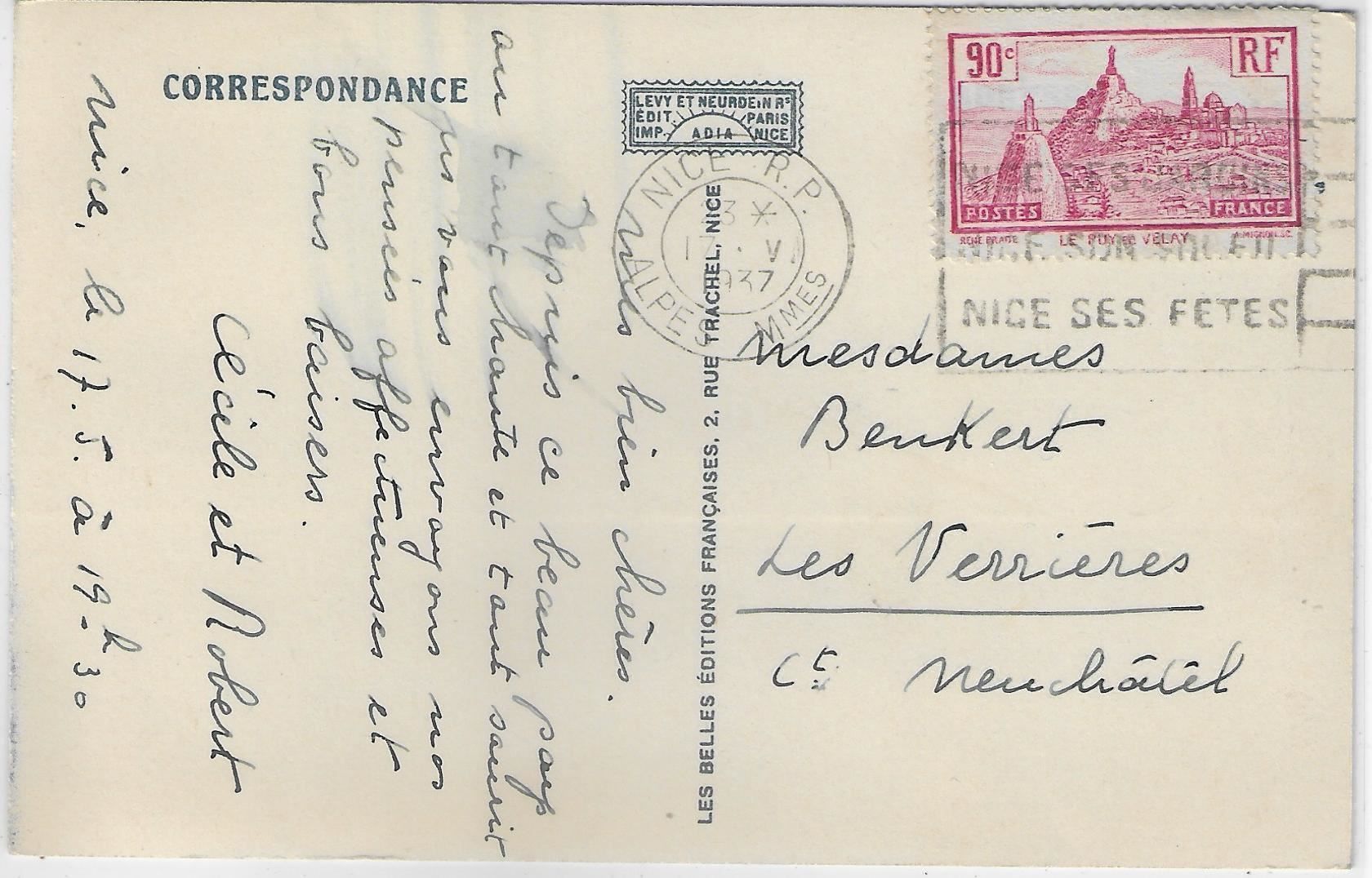 Cartes postales: Panorama de Nice - La Cote d'Azur Litho – D'occasion à Ettingen par Kartenplanet 1